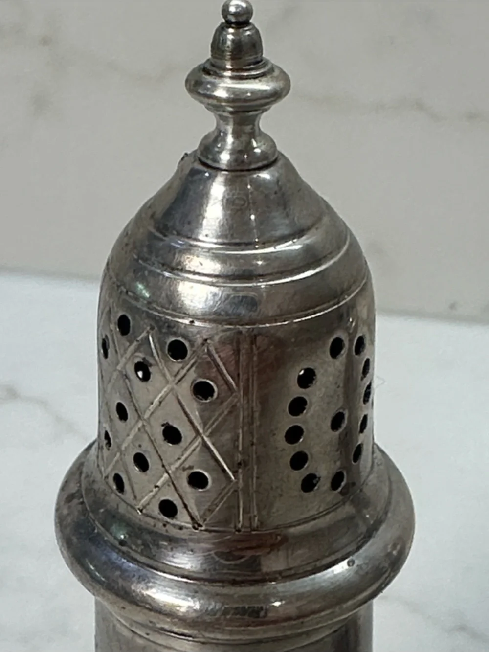Gorham Sterling Silver 1109 Footed Salt & Pepper Shakers Vintage Engraved A